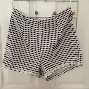 MinkPink High-Waisted Gingham Shorts